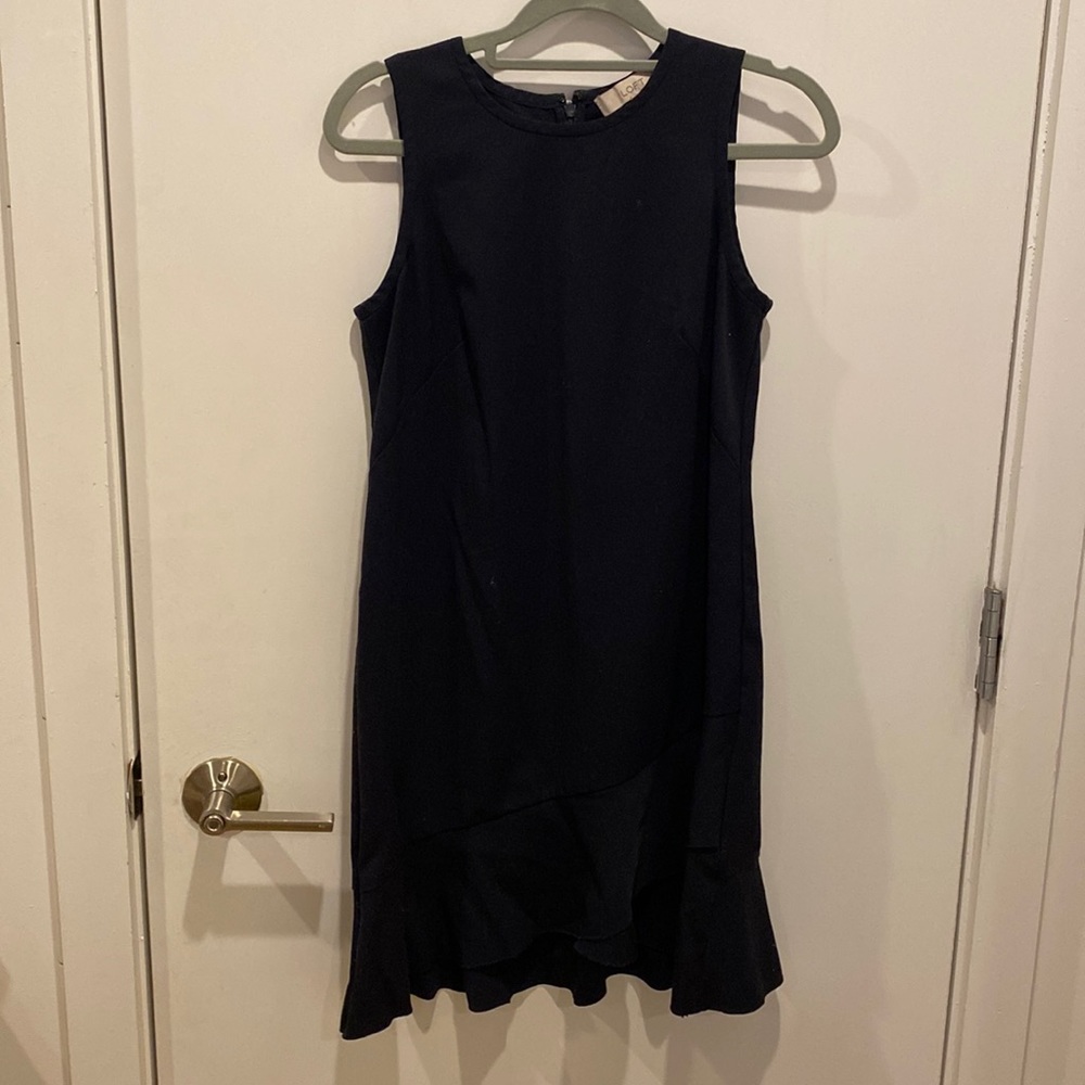 LOFT Navy blue shift dress
